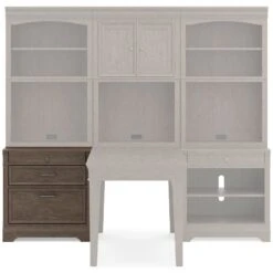 Janismore Home Office Set W/ Storage Leg Desk -Signature Design by Ashley H776 40B drawer base 1 1