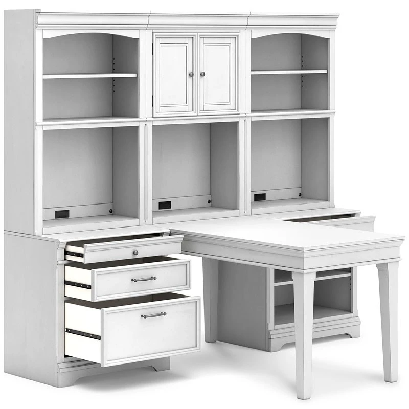 Kanwyn 6-Piece Bookcase Wall Unit W/ Desk 2 Kanwyn 6-Piece Bookcase Wall Unit W/ Desk - Image 2