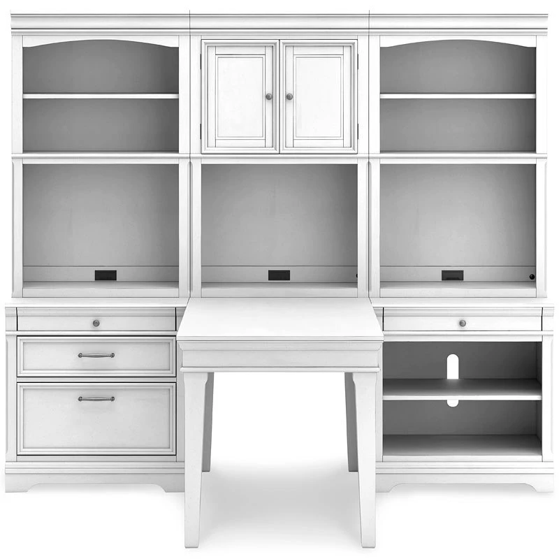 Kanwyn 6-Piece Bookcase Wall Unit W/ Desk 3 Kanwyn 6-Piece Bookcase Wall Unit W/ Desk - Image 3