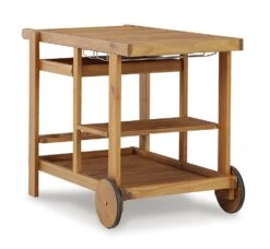 Kailani Serving Cart (Light Brown) -Signature Design by Ashley P030 660 serving cart 11