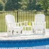 Hyland Wave Outdoor 3-Piece Seating Set (White)