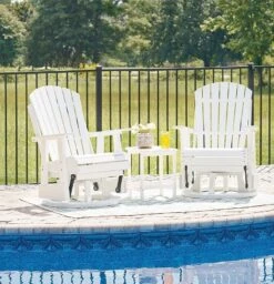 Hyland Wave Outdoor 3-Piece Seating Set (White)