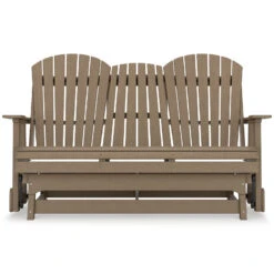 Hyland Wave Outdoor Glider Loveseat (Driftwood) -Signature Design by Ashley P114 835 loveseat 3
