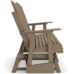 Hyland Wave Outdoor Glider Loveseat (Driftwood) -Signature Design by Ashley P114 835 loveseat 6