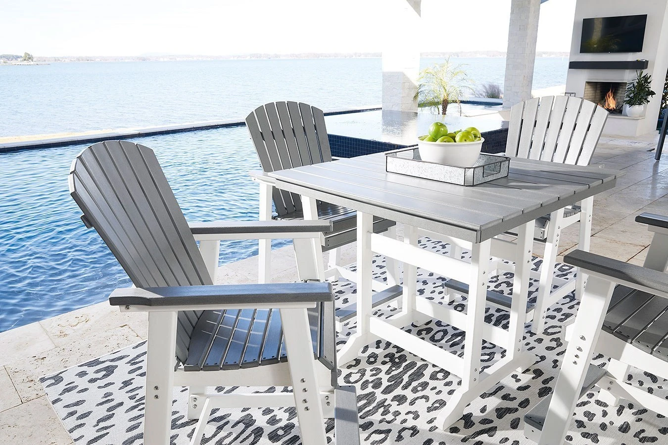 Transville Outdoor Square Counter Height Dining Set 9 Transville Outdoor Square Counter Height Dining Set - Image 9