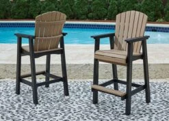 Fairen Trail Outdoor Bar Table Set -Signature Design by Ashley P211 130 barstool 1 1
