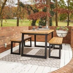 Town Wood 3-Piece Outdoor Dining Set -Signature Design by Ashley P220 115 set 3