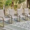 Beach Front Outdoor Sling Arm Chair (Set Of 4)