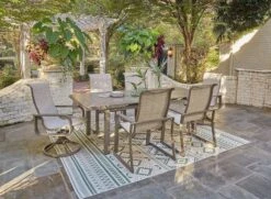 Beach Front Outdoor Dining Set W/ Sling Chairs -Signature Design by Ashley P323 635 601A set 1