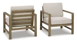 Fynnegan Outdoor Seating Set (Light Brown) -Signature Design by Ashley P349 820 chair 2