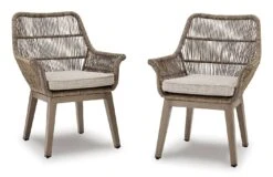 Beach Front Outdoor Trestle Dining Set -Signature Design by Ashley P399 601A chair 3 2