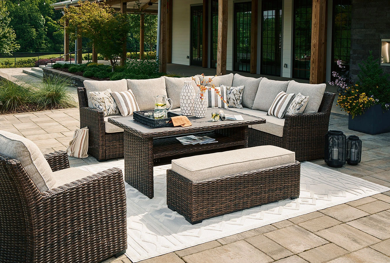 Brook Ranch Outdoor Sectional Set 2 Brook Ranch Outdoor Sectional Set - Image 2