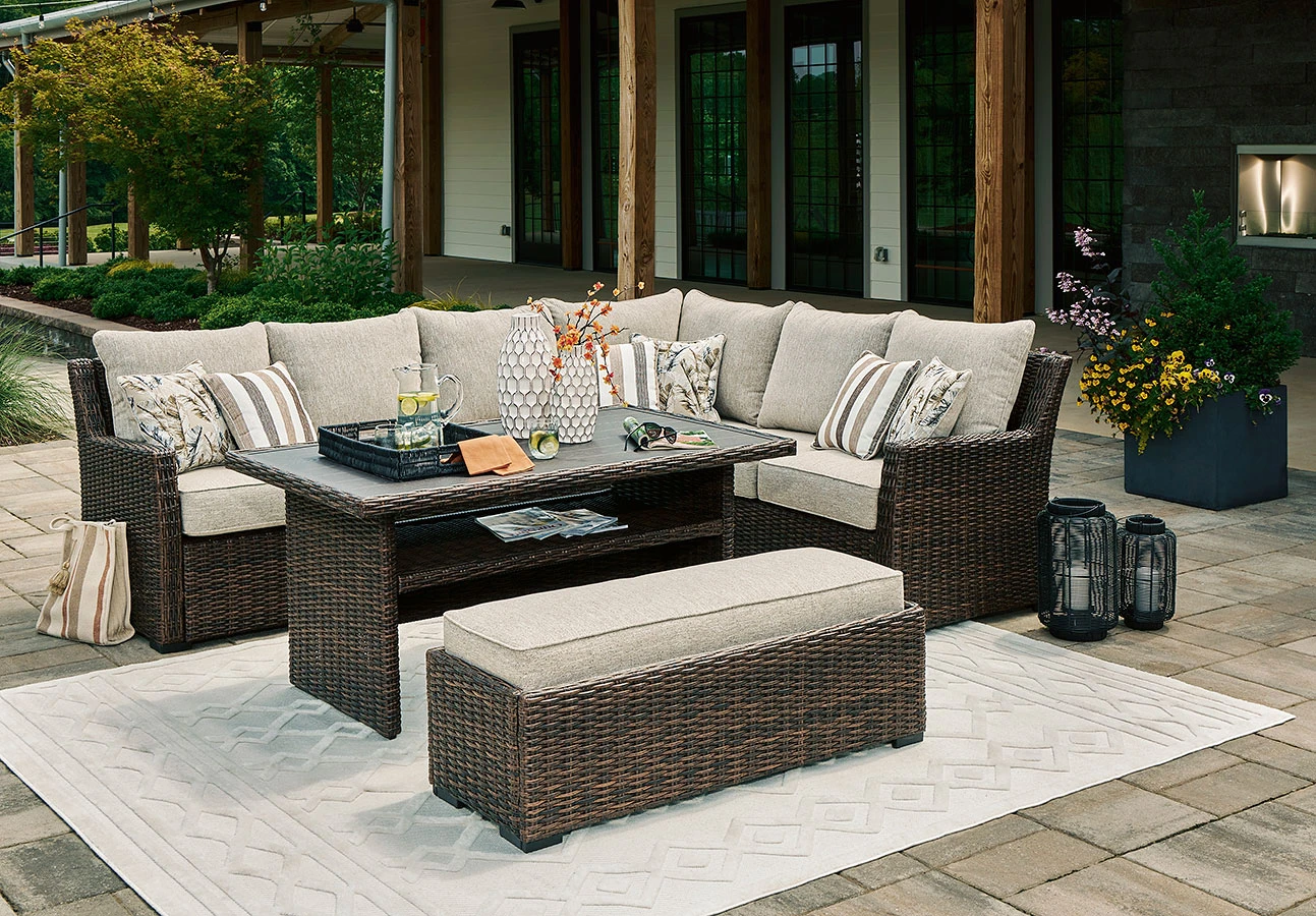 Brook Ranch Outdoor Sectional Set 5 Brook Ranch Outdoor Sectional Set - Image 5