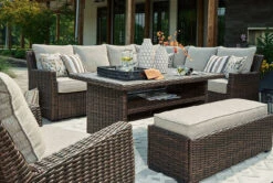 Brook Ranch Outdoor Sectional Set 24 Brook Ranch Outdoor Sectional Set -Signature Design by Ashley P465 822 set 4