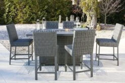 Palazzo Outdoor Bar Table Set -Signature Design by Ashley P520 665 130 set 4