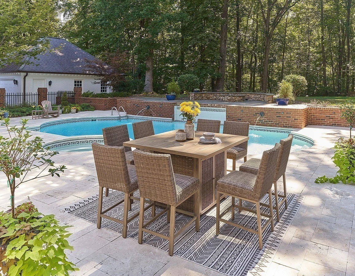 Walton Bridge Outdoor Fire Pit Bar Table Set 15 Walton Bridge Outdoor Fire Pit Bar Table Set - Image 15