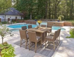 Walton Bridge Outdoor Fire Pit Bar Table Set 36 Walton Bridge Outdoor Fire Pit Bar Table Set -Signature Design by Ashley P749 665 130 set 6