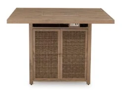 Walton Bridge Outdoor Fire Pit Bar Table Set 29 Walton Bridge Outdoor Fire Pit Bar Table Set -Signature Design by Ashley P749 665 bar table 4 1