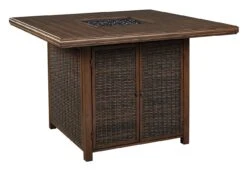 Paradise Trail Outdoor Fire Pit Bar Table -Signature Design by Ashley P750 665 table 4 1