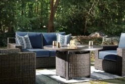 Grasson Lane Outdoor Fire Pit Table Set -Signature Design by Ashley P750 776 P783 820 set 3