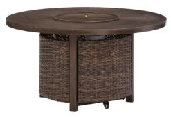 Paradise Trail Round Fire Pit Table -Signature Design by Ashley P750 776 table 5 1