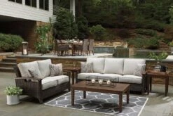 Paradise Trail Outdoor Seating Set -Signature Design by Ashley P750 838 835 set 2