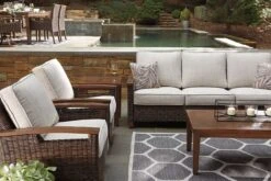 Paradise Trail Outdoor Seating Set -Signature Design by Ashley P750 838 835 set 8