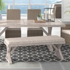 Beach Front Outdoor Dining Set W/ Beachcroft Chairs -Signature Design by Ashley P791 600 bench 1 3