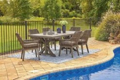 Beachcroft Outdoor Dining Set W/ Beach Front Chairs -Signature Design by Ashley P791 625 P399 601A set 1