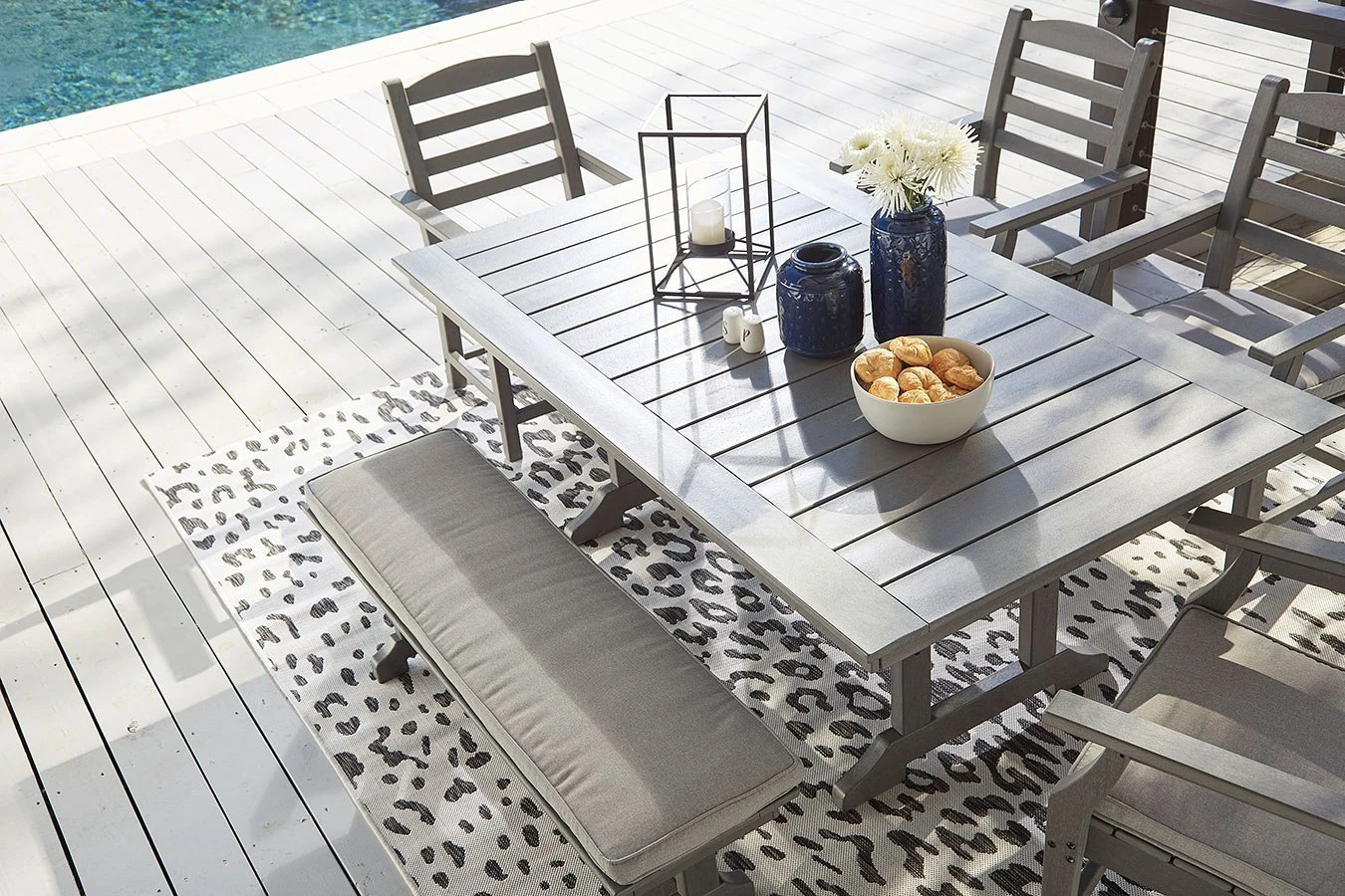 Visola Outdoor Dining Set W/ Bench 12 Visola Outdoor Dining Set W/ Bench - Image 12