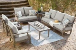 Visola Outdoor Seating Set -Signature Design by Ashley P802 838 835 set 3