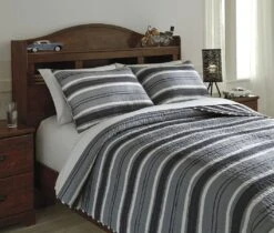 Merlin Gray And Cream Youth Coverlet Set 9 Merlin Gray And Cream Youth Coverlet Set -Signature Design by Ashley Q420003F bedding 3