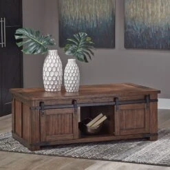 Kilmartin Chocolate Reclining Living Room Set 32 Kilmartin Chocolate Reclining Living Room Set -Signature Design by Ashley T372 1 table 1