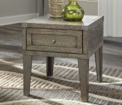 HyllMont Gray Power Reclining Living Room Set W/ Adjustable Headrests -Signature Design by Ashley T904 3 end table 1