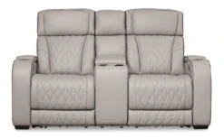 Boyington Gray Power Reclining Console Loveseat W/ Air Massage System 11 Boyington Gray Power Reclining Console Loveseat W/ Air Massage System -Signature Design by Ashley U2710518 loveseat 4