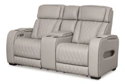 Boyington Gray Power Reclining Console Loveseat W/ Air Massage System 12 Boyington Gray Power Reclining Console Loveseat W/ Air Massage System -Signature Design by Ashley U2710518 loveseat 5