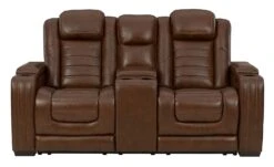 Backtrack Chocolate Power Reclining Console Loveseat W/ Adjustable Headrests 10 Backtrack Chocolate Power Reclining Console Loveseat W/ Adjustable Headrests -Signature Design by Ashley U2800418 loveseat 4