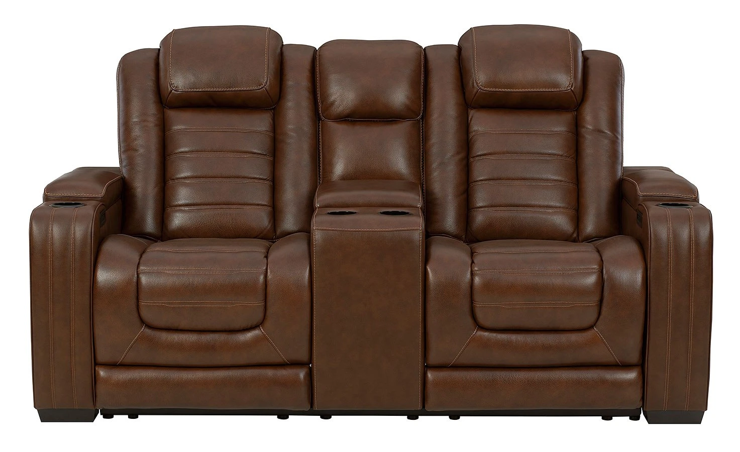 Backtrack Chocolate Power Reclining Console Loveseat W/ Adjustable Headrests 4 Backtrack Chocolate Power Reclining Console Loveseat W/ Adjustable Headrests - Image 4