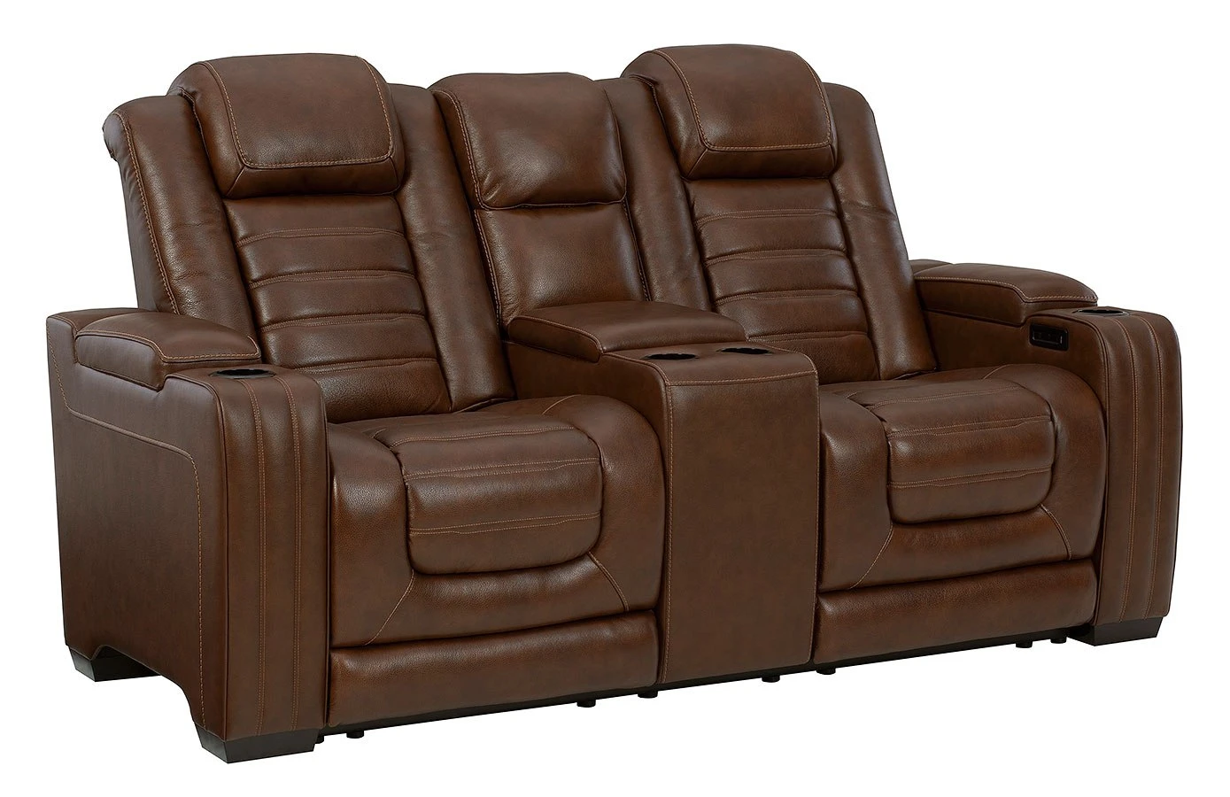 Backtrack Chocolate Power Reclining Console Loveseat W/ Adjustable Headrests 5 Backtrack Chocolate Power Reclining Console Loveseat W/ Adjustable Headrests - Image 5