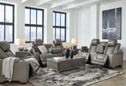 Backtrack Gray Power Reclining Living Room Set W/ Adjustable Headrests 31 Backtrack Gray Power Reclining Living Room Set W/ Adjustable Headrests -Signature Design by Ashley U2800515 U2800518 T901 set 4