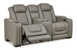 Backtrack Gray Power Reclining Living Room Set W/ Adjustable Headrests 29 Backtrack Gray Power Reclining Living Room Set W/ Adjustable Headrests -Signature Design by Ashley U2800518 loveseat 4