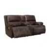 Ricmen Walnut Power Reclining Loveseat W/ Adj Headrest