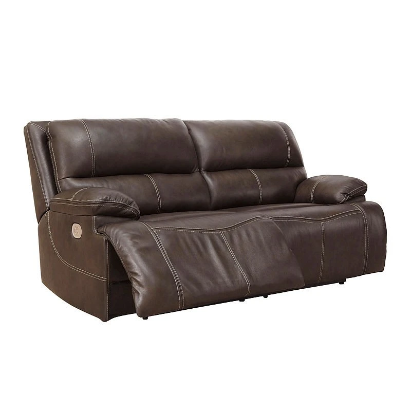 Ricmen Walnut Power Reclining Sofa W/ Adj Headrest 1 Ricmen Walnut Power Reclining Sofa W/ Adj Headrest