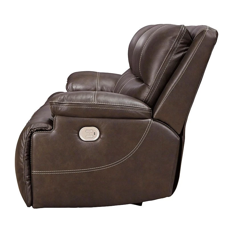Ricmen Walnut Power Reclining Sofa W/ Adj Headrest 5 Ricmen Walnut Power Reclining Sofa W/ Adj Headrest - Image 5