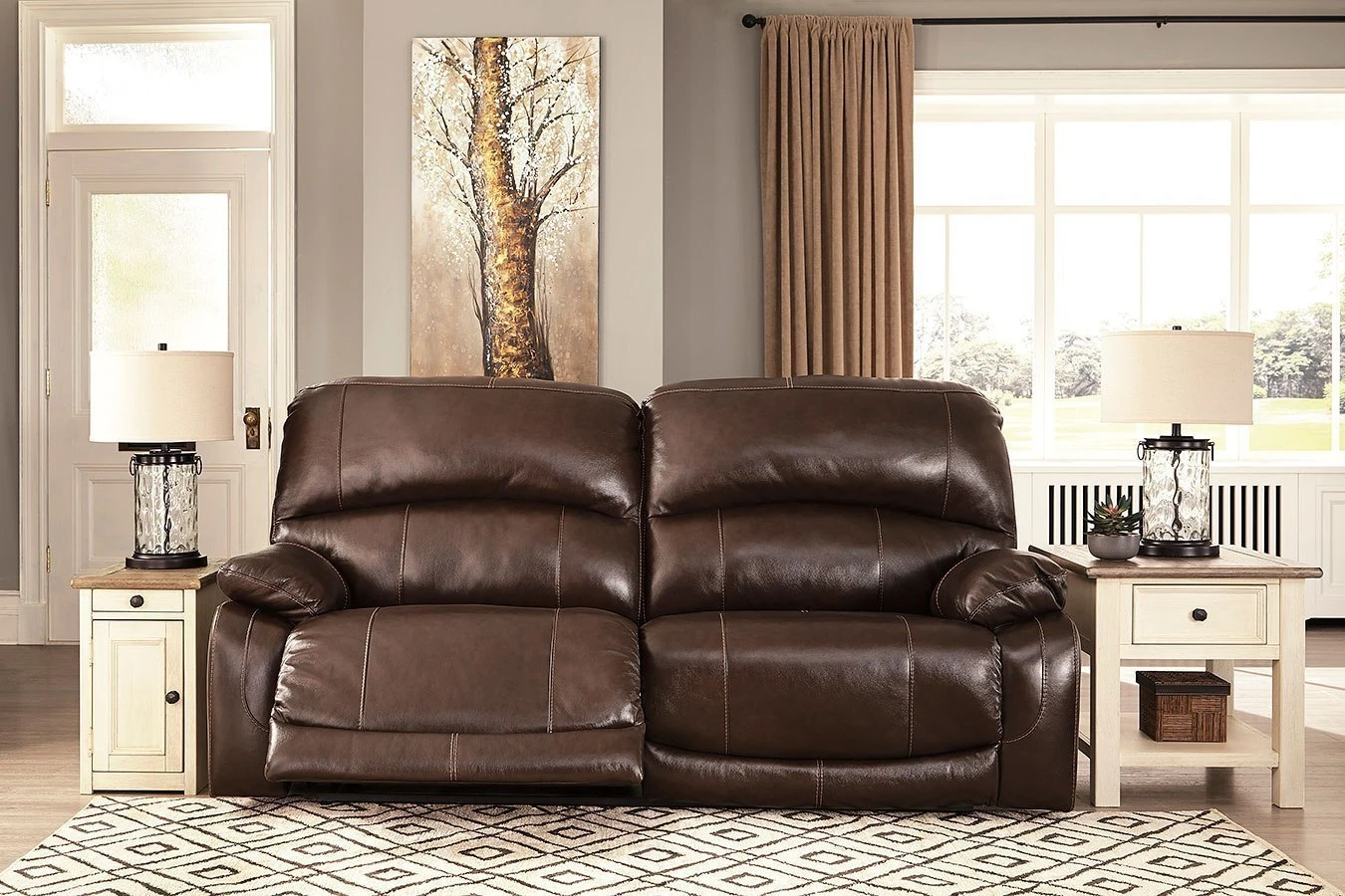 Hallstrung Chocolate Power Reclining Sofa W/ Adjustable Headrests 1 Hallstrung Chocolate Power Reclining Sofa W/ Adjustable Headrests