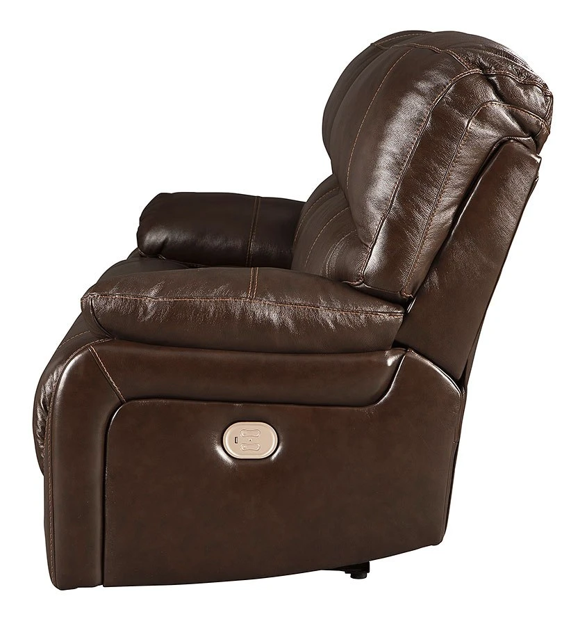 Hallstrung Chocolate Power Reclining Sofa W/ Adjustable Headrests 5 Hallstrung Chocolate Power Reclining Sofa W/ Adjustable Headrests - Image 5