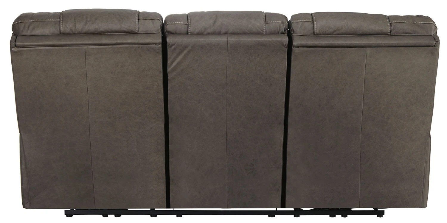 Wurstrow Smoke Power Reclining Sofa W/ Adjustable Headrests 5 Wurstrow Smoke Power Reclining Sofa W/ Adjustable Headrests - Image 5