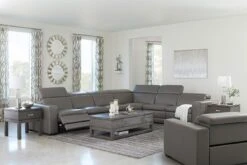 Texline Gray Power Reclining Sectional Set W/ Adjustable Headrests -Signature Design by Ashley U59603 T926 mod sec set 3