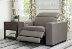 Texline Gray Power Recliner W/ Adjustable Headrest -Signature Design by Ashley U5960313 recliner 3