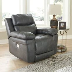 Edmar Charcoal Power Reclining Living Room Set W/ Adjustable Headrests 35 Edmar Charcoal Power Reclining Living Room Set W/ Adjustable Headrests -Signature Design by Ashley U6480613 recliner 1